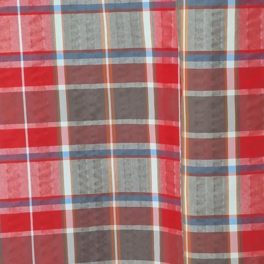 The North Face Seersucker Shirt QuickDry SS Alcoasta Red Plaid Button Up XXL 2XL